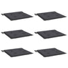 Vidaxl tuinstoelkussens 6 st 50x50x4 cm oxford stof antracietkleurig