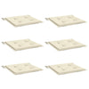 Vidaxl tuinstoelkussens 6 st 50x50x3 cm oxford stof crèmekleurig