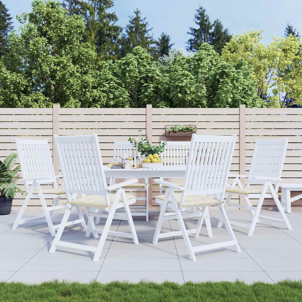 Vidaxl tuinstoelkussens 6 st 50x50x3 cm oxford stof crèmekleurig