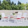 Vidaxl tuinstoelkussens 4 st 50x50x4 cm oxford stof rood