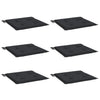 Vidaxl tuinstoelkussens 6 st 50x50x4 cm oxford stof zwart