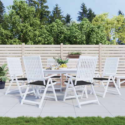 Vidaxl tuinstoelkussens 6 st 50x50x4 cm oxford stof zwart