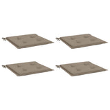 Vidaxl tuinstoelkussens 4 st 50x50x3 cm oxford stof taupe - afbeelding 3