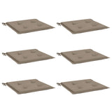 Vidaxl tuinstoelkussens 6 st 50x50x3 cm oxford stof taupe - afbeelding 3