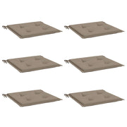Vidaxl tuinstoelkussens 6 st 50x50x3 cm oxford stof taupe - afbeelding 3