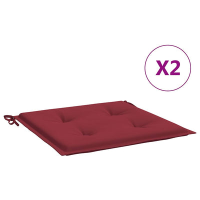 Vidaxl tuinstoelkussens 2 st 50x50x4 cm oxford stof wijnrood