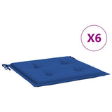Vidaxl tuinstoelkussens 6 st 50x50x3 cm oxford stof koningsblauw - afbeelding 2