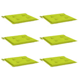 Vidaxl tuinstoelkussens 6 st 50x50x3 cm oxford stof felgroen - afbeelding 3