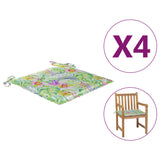 Vidaxl tuinstoelkussens 4 st 50x50x3 cm oxford stof bladpatroon - afbeelding 1