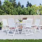 Vidaxl tuinstoelkussens 6 st 50x50x4 cm oxford stof ruitpatroon rood - afbeelding 1
