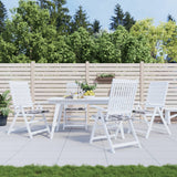 Vidaxl tuinstoelkussens 4 st 50x50x3 cm oxford stof ruitpatroon grijs - afbeelding 1