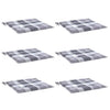 Vidaxl tuinstoelkussens 6 st 50x50x4 cm oxford stof ruitpatroon grijs