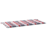 Vidaxl tuinbankkussen 100x50x3 cm oxford stof ruitpatroon rood - afbeelding 2