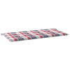 Vidaxl tuinbankkussen 100x50x3 cm oxford stof ruitpatroon rood