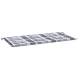 Vidaxl tuinbankkussen 100x50x3 cm oxford stof ruitpatroon grijs - afbeelding 2