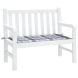 Vidaxl tuinbankkussen 100x50x3 cm oxford stof ruitpatroon grijs - afbeelding 3