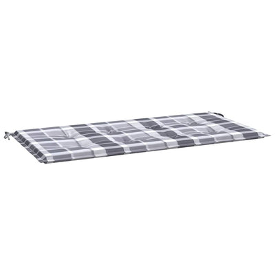 Vidaxl tuinbankkussen 120x50x4 cm oxford stof ruitpatroon grijs
