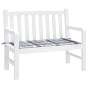 Vidaxl tuinbankkussen 120x50x4 cm oxford stof ruitpatroon grijs - afbeelding 3
