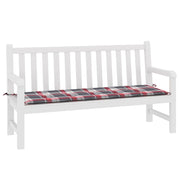 Vidaxl tuinbankkussen 150x50x3 cm oxford stof ruitpatroon rood - afbeelding 3
