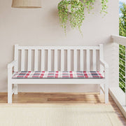 Vidaxl tuinbankkussen 150x50x3 cm oxford stof ruitpatroon rood - afbeelding 1
