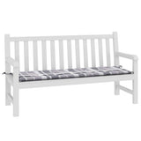 Vidaxl tuinbankkussen 150x50x3 cm oxford stof ruitpatroon grijs - afbeelding 3