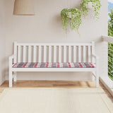 Vidaxl tuinbankkussen 180x50x3 cm oxford stof ruitpatroon rood - afbeelding 1