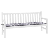 Vidaxl tuinbankkussen 180x50x3 cm oxford stof ruitpatroon grijs - afbeelding 3
