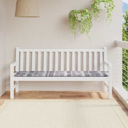 Vidaxl tuinbankkussen 180x50x3 cm oxford stof ruitpatroon grijs - afbeelding 1