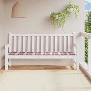 Vidaxl tuinbankkussen 200x50x4 cm oxford stof ruitpatroon rood - afbeelding 1