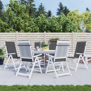 Vidaxl tuinstoelkussens 6 st hoge rug 120x50x3 cm stof antraciet - afbeelding 1