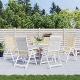 Vidaxl tuinstoelkussens hoge 6 st hoge rug 120x50x3 cm stof beige - afbeelding 1