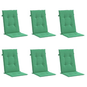 Vidaxl tuinstoelkussens 6 st hoge rug 120x50x3 cm stof groen - afbeelding 3