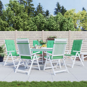 Vidaxl tuinstoelkussens 6 st hoge rug 120x50x3 cm stof groen - afbeelding 1