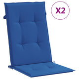 Vidaxl tuinstoelkussens 2 st hoge rug 120x50x3 cm stof koningsblauw - afbeelding 2