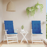 Vidaxl tuinstoelkussens 2 st hoge rug 120x50x3 cm stof koningsblauw - afbeelding 1