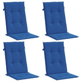 Vidaxl tuinstoelkussens 4 st hoge rug 120x50x3 cm stof koningsblauw - afbeelding 3