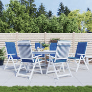 Vidaxl tuinstoelkussens 6 st hoge rug 120x50x3 cm stof koningsblauw - afbeelding 1