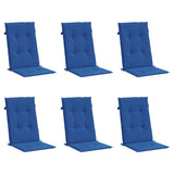 Vidaxl tuinstoelkussens 6 st hoge rug 120x50x3 cm stof koningsblauw - afbeelding 2