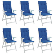 Vidaxl tuinstoelkussens 6 st hoge rug 120x50x3 cm stof koningsblauw - afbeelding 3
