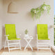 Vidaxl tuinstoelkussens 2 st hoge rug 120x50x3 cm stof heldergroen