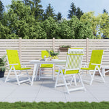 Vidaxl tuinstoelkussens 6 st hoge rug 120x50x3 cm stof heldergroen - afbeelding 1