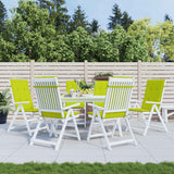 Vidaxl tuinstoelkussens 6 st hoge rug 120x50x3 cm stof heldergroen - afbeelding 1