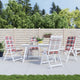 Vidaxl tuinstoelkussens 4 st 120x50x3 cm stof ruitpatroon rood