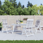 Vidaxl tuinstoelkussens 4 st 120x50x3 cm stof ruitpatroon grijs - afbeelding 1