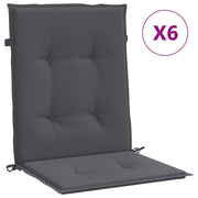 Vidaxl tuinstoelkussens 6 st oxford stof antracietkleurig - afbeelding 2