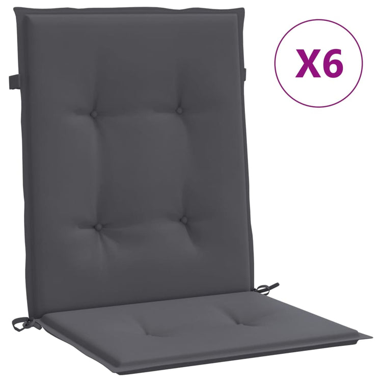Vidaxl tuinstoelkussens 6 st oxford stof antracietkleurig
