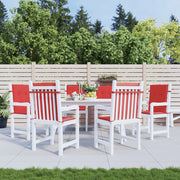 Vidaxl tuinstoelkussens 6 st 100x50x3 cm oxford stof rood - afbeelding 1