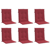 Vidaxl tuinstoelkussens 6 st 100x50x3 cm oxford stof wijnrood - afbeelding 3