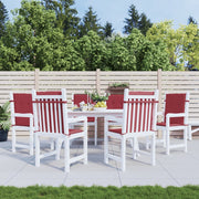 Vidaxl tuinstoelkussens 6 st 100x50x3 cm oxford stof wijnrood - afbeelding 1
