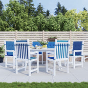 Vidaxl tuinstoelkussens 6 st 100x50x3 cm oxford stof koningsblauw - afbeelding 1
